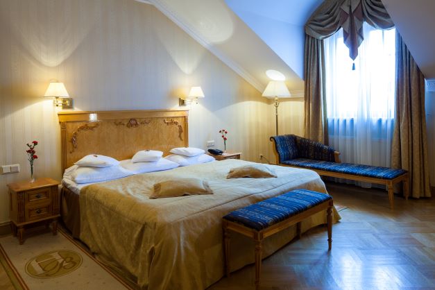 Interior view of Hotel Branicki, showing guest room or lobby area