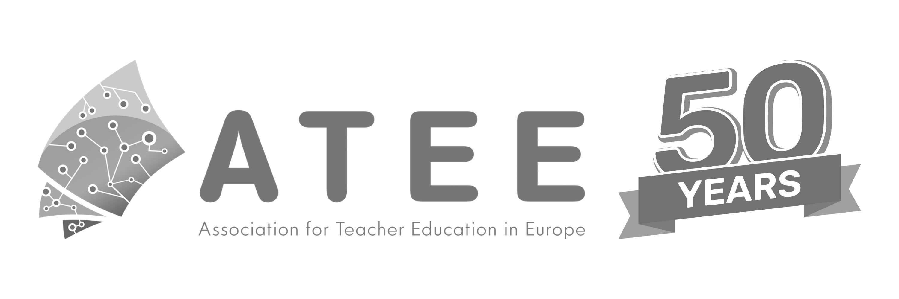 ATEE 50 Years Logo - Grayscale